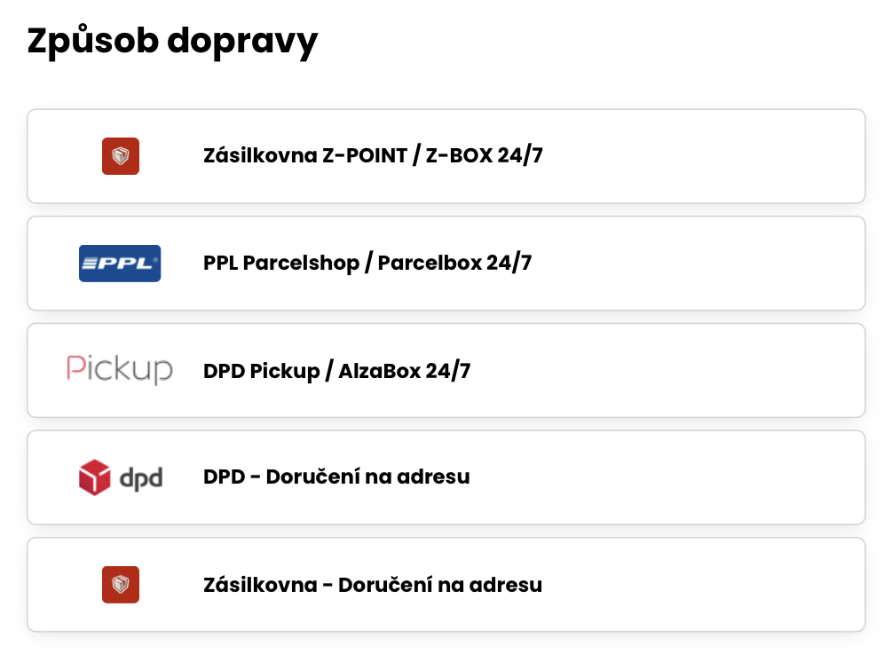 Způsob dopravy