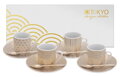 Espresso set pro 4 osoby zlatý vzor TOKYO