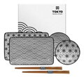 Sushi set pro 2 osoby černý vzor TOKYO