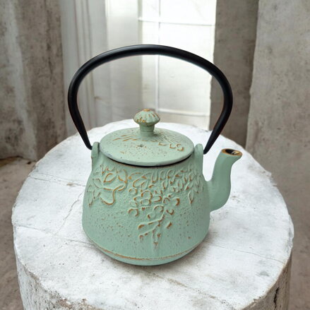 Litinová konvička Sakura, mentolová (0,6 l)