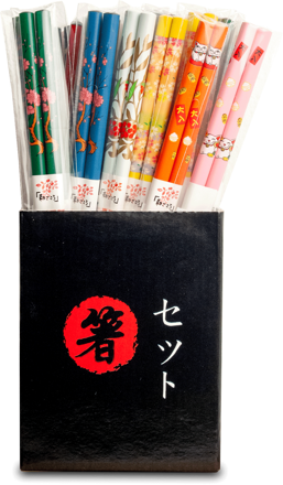 Čínské Hůlky Vícebarevné s Motivem Květin Čínské Hůlky Vícebarevné s Motivem Květin