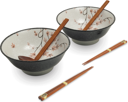 Ramen sada 2 misek Javorový list 22cm EDO JAPAN