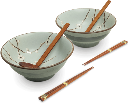 Sada 2 misek na ramene s motivem sakury 22 cm EDO JAPAN