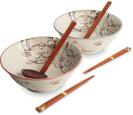 Ramen sada 2 misek pro tři kočky 20,5 cm