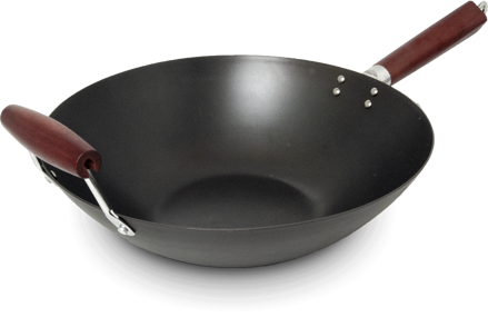 Pánev Wok Carbon 36 cm s rukojetí