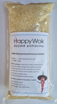 Rýže jasmínová KAIJAE 1kg