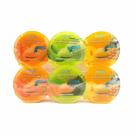 Ovocné želé pudinky s nata de coco 6ks 708g