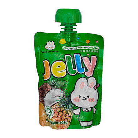Želé s příchutí ananas a kokos SWEETMELLOW 105g