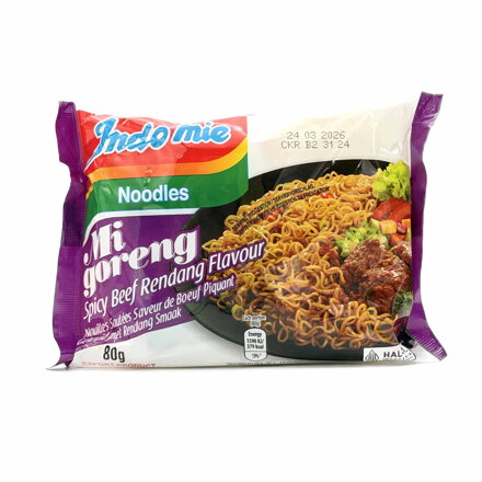 Nudle Indomie pálivé hovězí Rendang Mi Goreng 80g