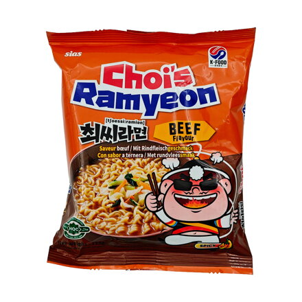 Polévka ostrá s hovězí příchutí Chois Ramyeon 113g