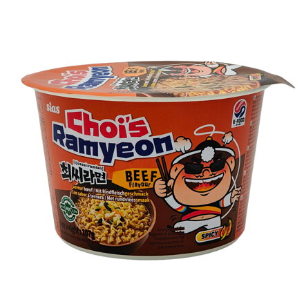 Polévka ostrá s hovězí příchutí cup Chois Ramyeon 107g