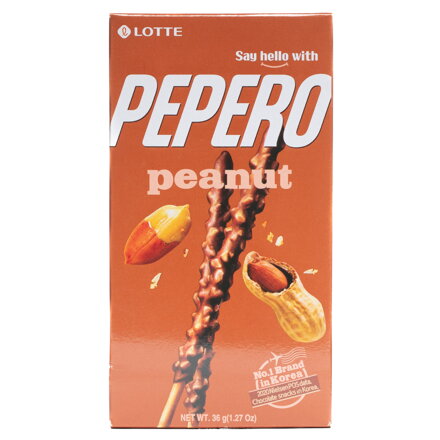 Pepero arašídové tyčinky s čokoládou 36g