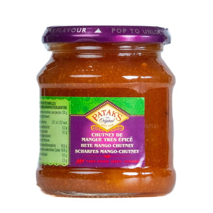 Mango chutney ostré s masem 340g