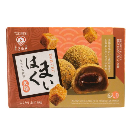 Rýžové koláčky Mochi s hnědým cukrem a červenými fazolemi 210g
