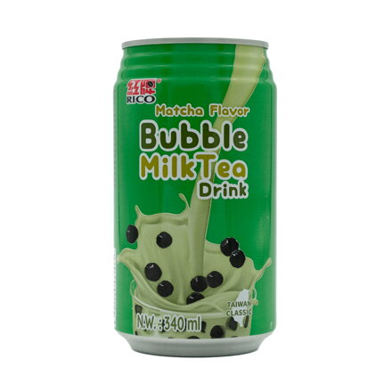 Bubble Tea mléčný čaj s matcha příchutí RICO 340ml