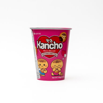 Sušenky plněné čokoládou Kancho Cup 95g Sušenky plněné čokoládou Kancho Cup 95g