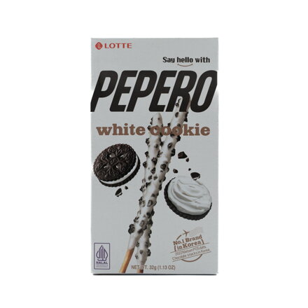 Tyčinky Pepero s bílou čokoládou a sušenkami Lotte 32g