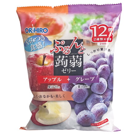 ORIHIRO želé s příchutí jablek a hroznů 240g