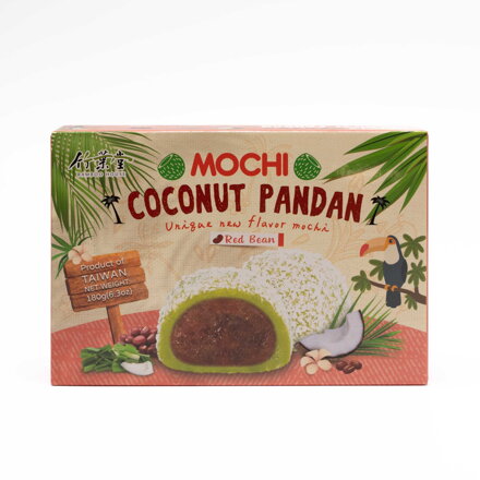 Rýžové koláčky Mochi kokos pandan červené fazole 180g