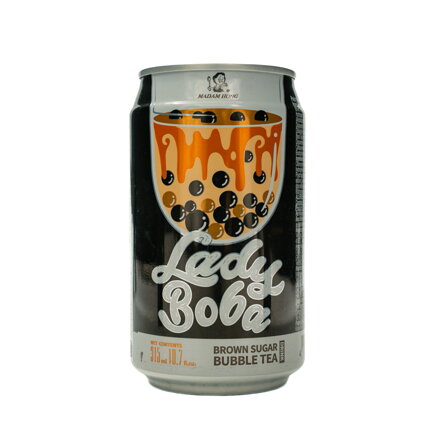 Bubble Tea v plechovce příchuť hnědý cukr Lady Boba 315ml Madam Hong