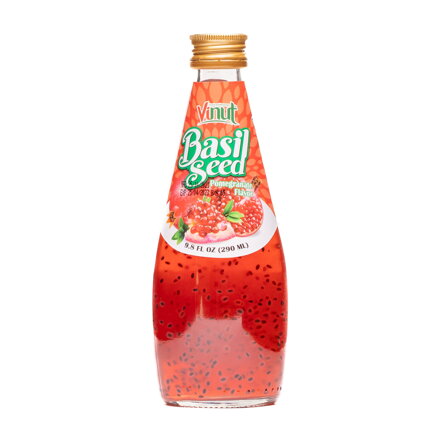 Nápoj se semínky bazalky a granátového jablka VINUT 290ml