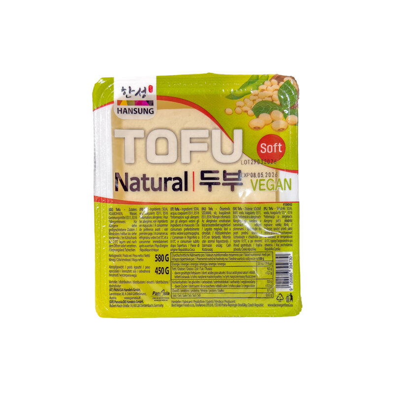 Tofu vegan přírodní měkké čerstvé HANSUNG 450 g
