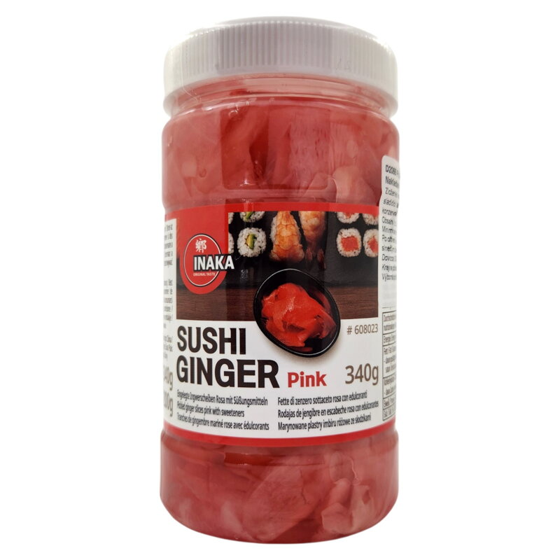 Zázvor růžový na sushi INAKA 340g