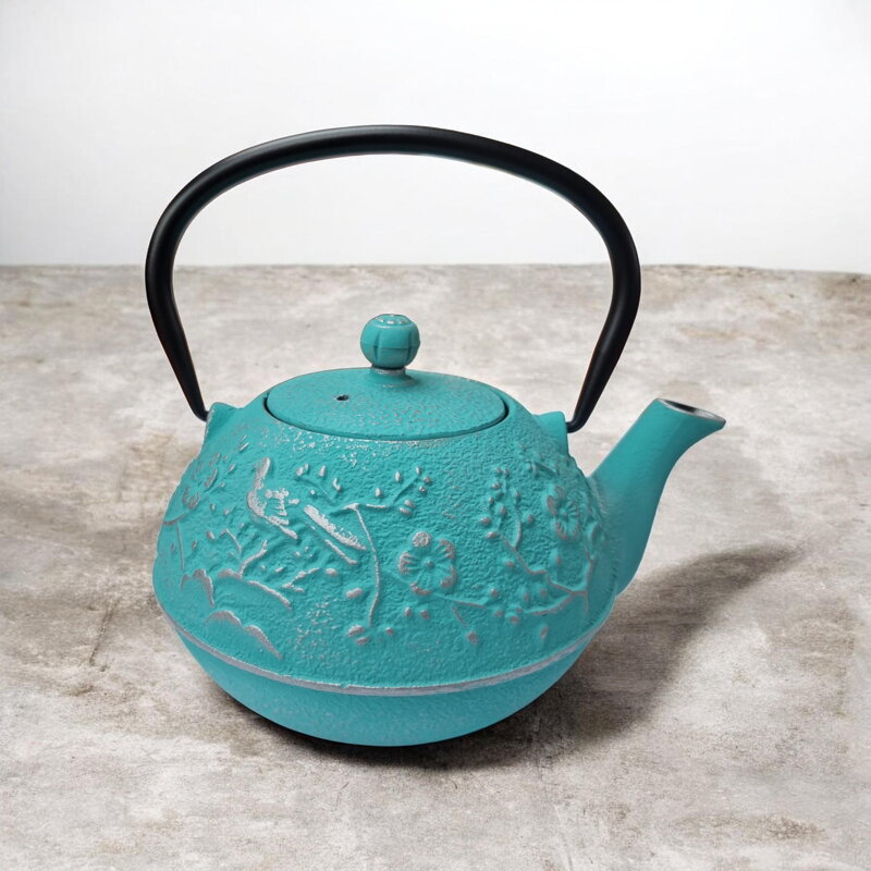 Litinová konvička Sakura, tyrkysová (0,7 l)