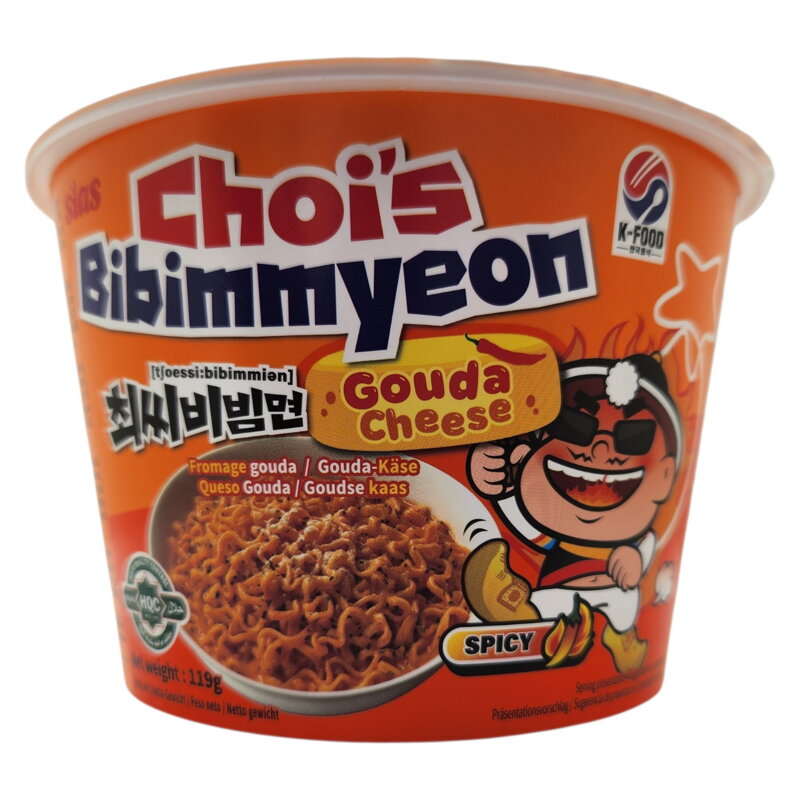 Instantní nudle Choi's Bibimmyeon Gouda sýr pikantní 119g