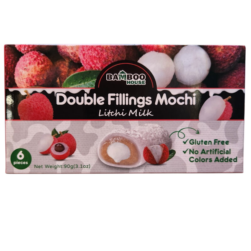Koláčky rýžové Mochi dvojitá náplň liči a mléko 90g