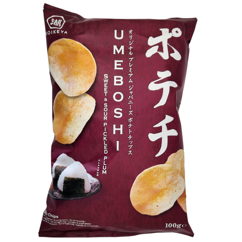 Bramborové chipsy s příchutí nakládané švestky KOIKEYA 100g