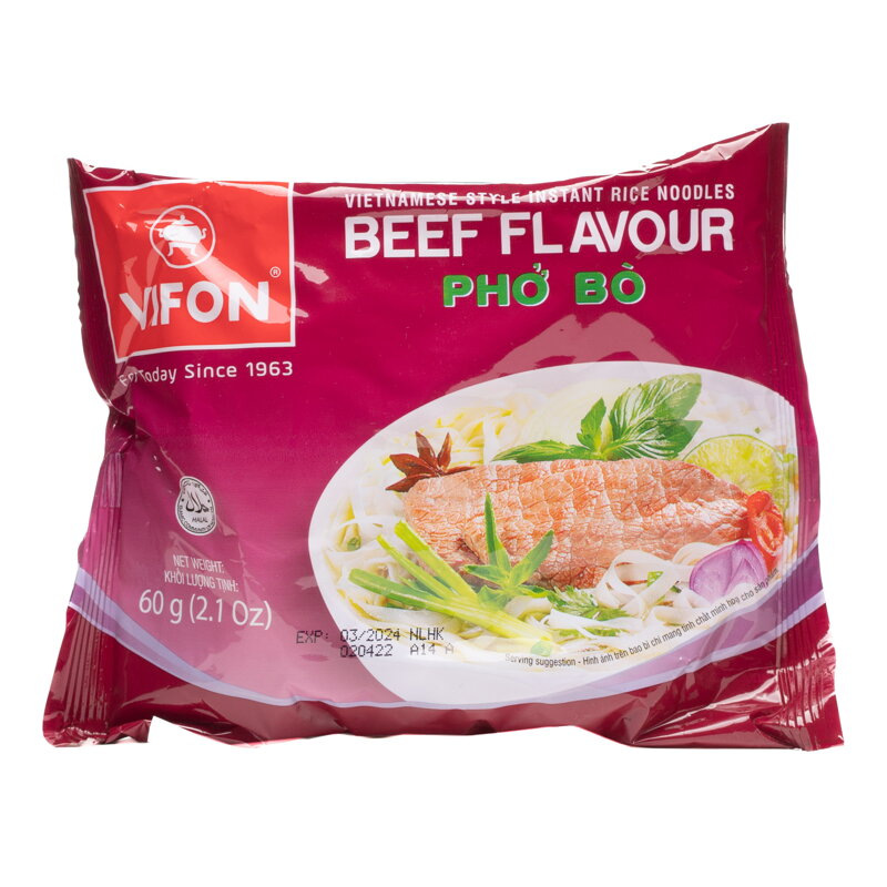 Nudle s hovězí příchutí PHO BO 60g