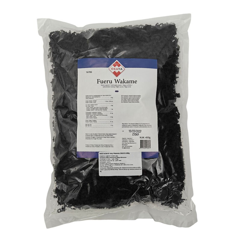 Řasy sušené Wakame OKAYA 450g