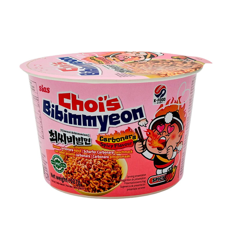 Nudle ostré Carbonara cup Chois Bibimmyeon 127g