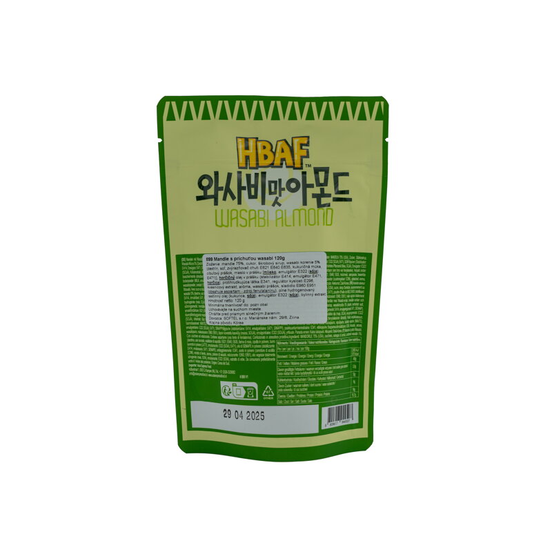 Mandle s příchutí wasabi 120g