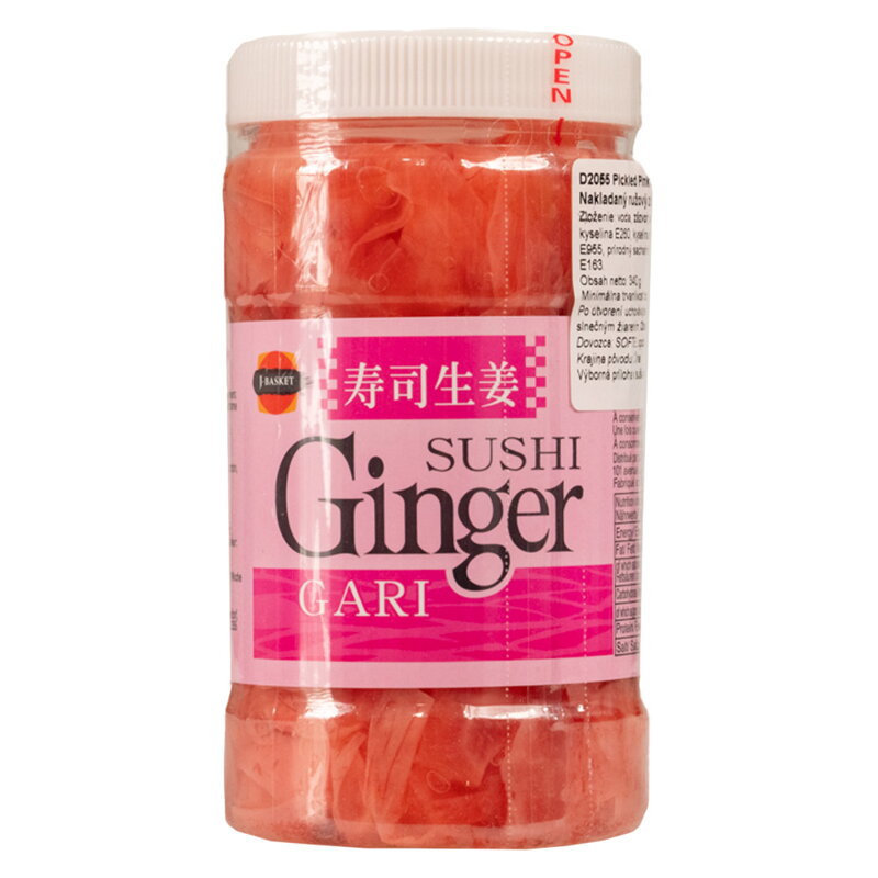 Růžový zázvor na sushi J-BASKET 340g Růžový zázvor na sushi J-BASKET 340g