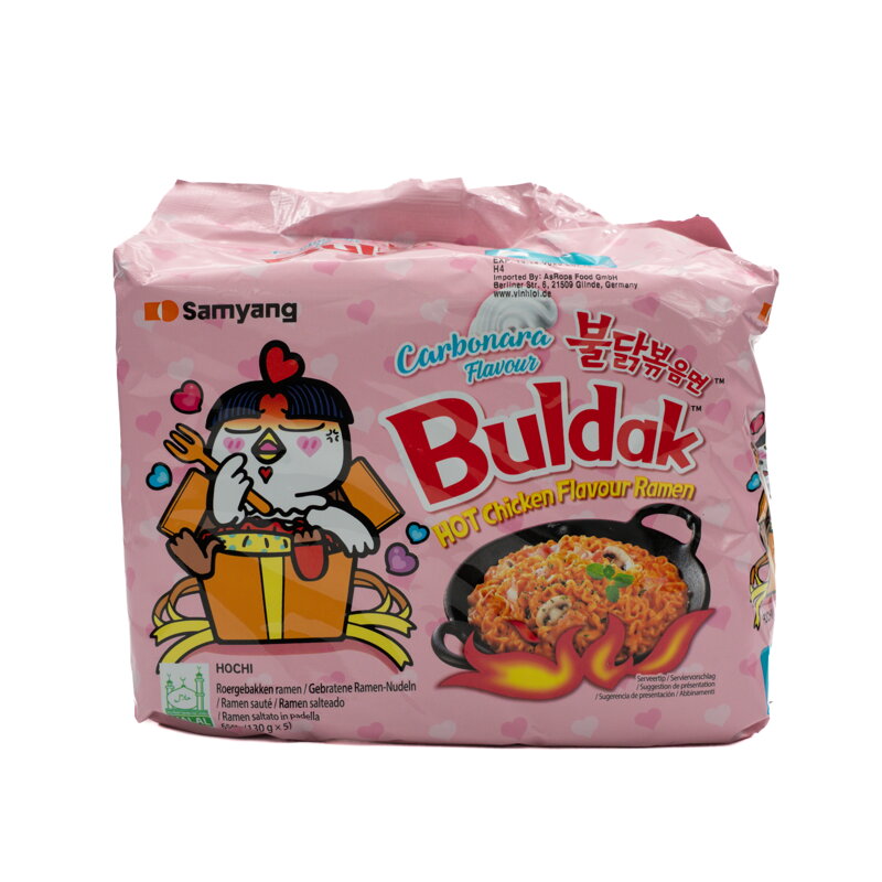 Nudle SY ostré kuřecí Buldak Carbonara MULTIPACK 5X130g